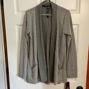NEW RBX Ladies Gray Shawl Collar Activewear Open Cardigan Size M